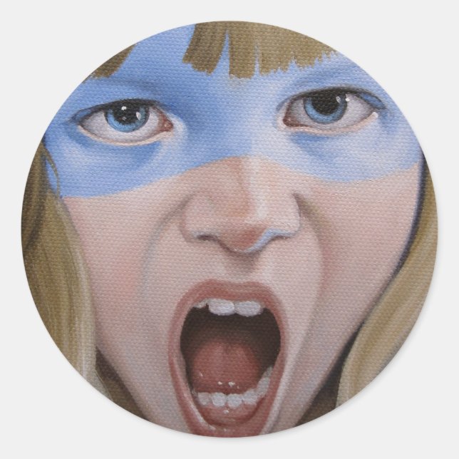 Buffalo Sunrise Runder Aufkleber (Vorderseite)