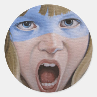 Buffalo Sunrise Runder Aufkleber