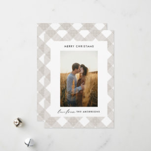 Buffalo tartan modern natürlich 1 Foto Weihnachtsf Feiertagskarte