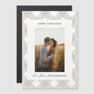 Buffalo tartan modern natürlich 1 Foto Weihnachtsf Magnetkarte