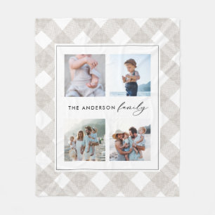 Buffalo tartan modern natürlich 4 Foto Weihnachten Fleecedecke