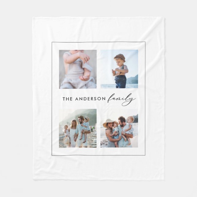 Buffalo tartan modern natürlich 4 Foto Weihnachtsf Fleecedecke (Vorderseite)