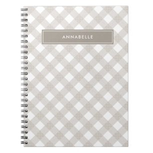 Buffalo tartan Modernes natürliches Beige personal Notizblock