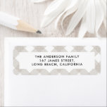 Buffalo tartan Modernes natürliches Foto Weihnacht<br><div class="desc">Buffalo tartan beige moderne natürliche 1 Foto Weihnachtsdekor bevorzugen Rückkehr-Adresse-Label. Einfaches,  sauberes und minimales Design.</div>