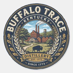 Buffalo Trace Distillery Kentucky Runder Aufkleber
