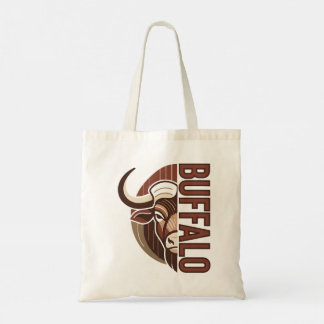 Buffalo typo with illustration Bull Bag design Tragetasche