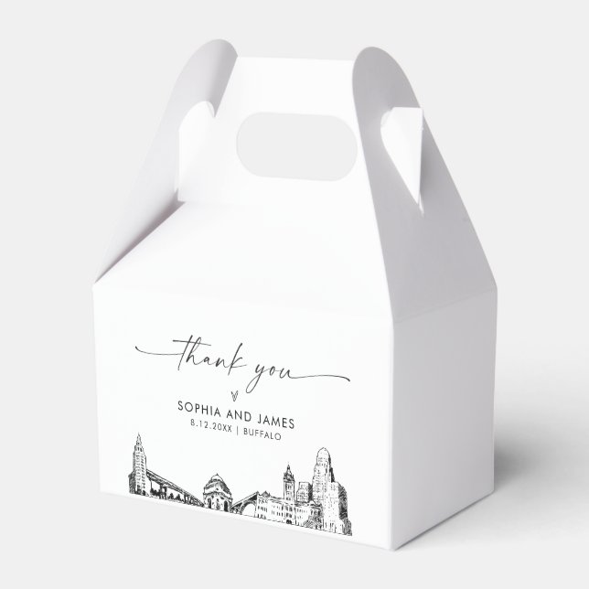 Buffalo Wedding Personalisiert Favor Box Geschenkschachtel (Vorderseite)