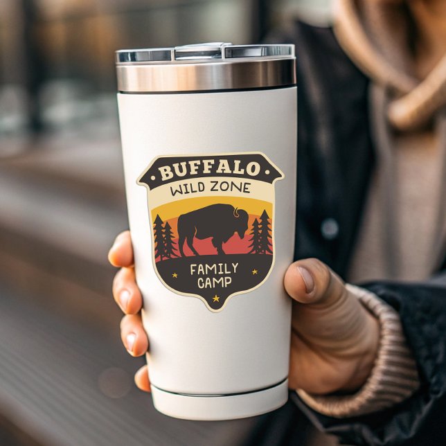 Buffalo Wild Zone Camping | Die Aufkleber (Buffalo Wild Zone Camping Vinyl Sticker by PiggyPrint Stickers.)