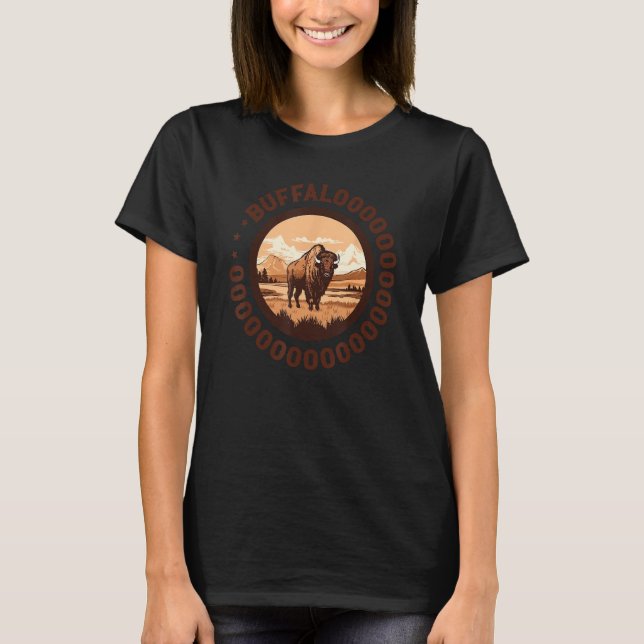 Buffalooooo Lucky Buffalogo Bison Buffalo Lucky C T-Shirt (Vorderseite)