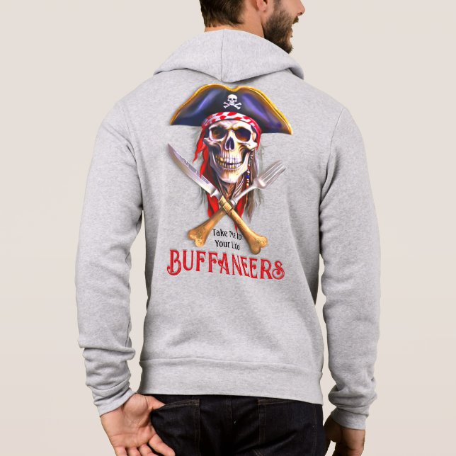 Buffaneers Pirate Skull "Bring mich zu deinem Lido Hoodie (Rückseite)