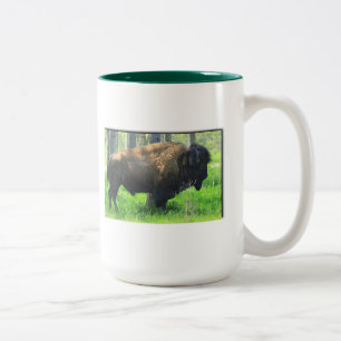 Büffel-/Bison-Tasse Zweifarbige Tasse