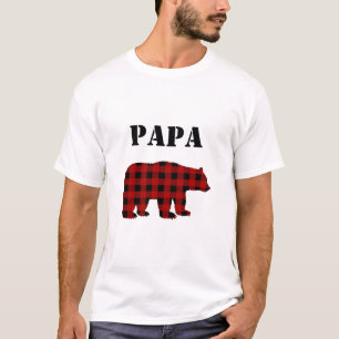 Büffel der T - Shirt der Papa-Bärnmänner karier