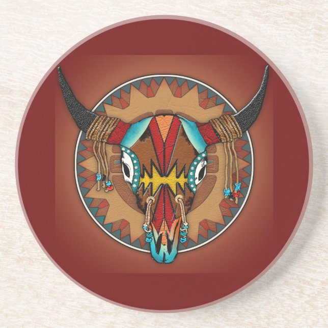 Büffel-Geist Getränkeuntersetzer (Vorne)