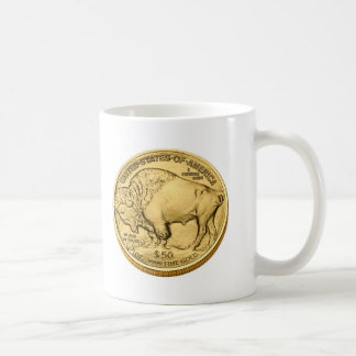 Büffel-Goldbarren-Goldmünze Kaffeetasse