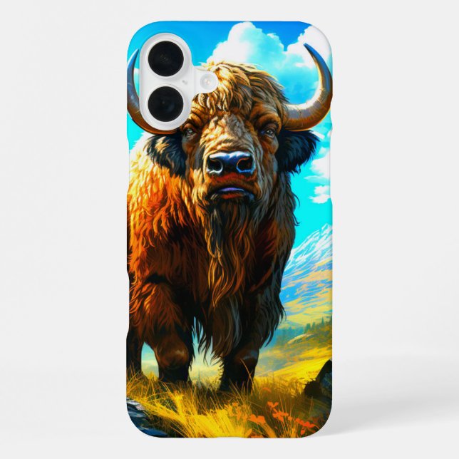 Büffel-Handyhülle iPhone Hülle (Rückseite)