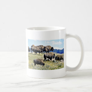 Büffel-Herde - Yellowstone Nationalpark Kaffeetasse