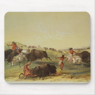 Büffel-Jagd Mousepad