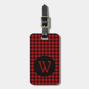 Büffel-karierter mit Monogramm Gepäck-Umbau Gepäckanhänger