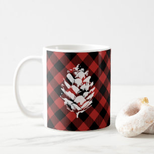 Büffel kariertes Pinecone Tasse