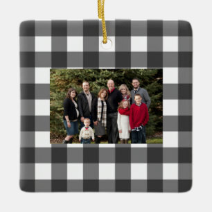 Büffel-Karo und Foto Keramikornament