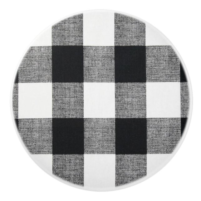 Büffel-Karos Keramikknauf (Vorderseite)