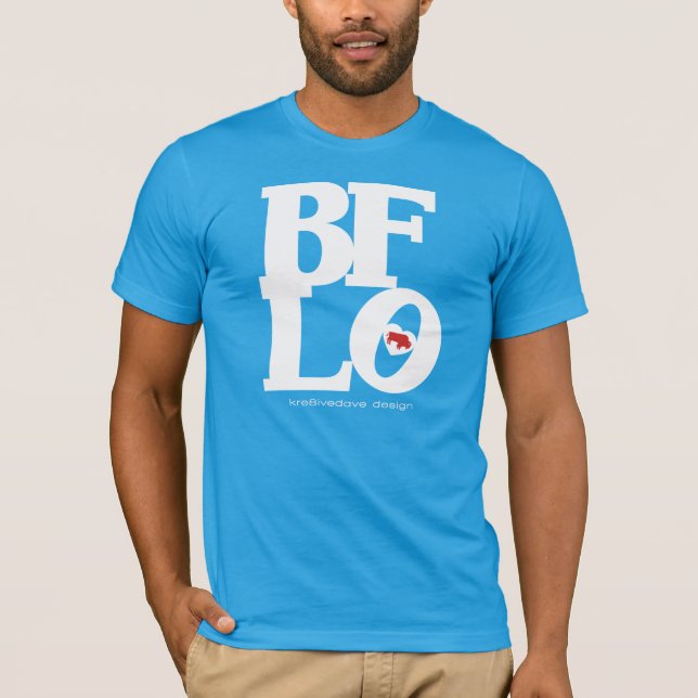 BÜFFEL-LIEBE (weiß) T-Shirt (Vorderseite)