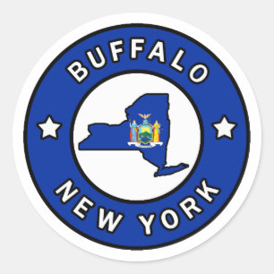 Büffel New York Runder Aufkleber