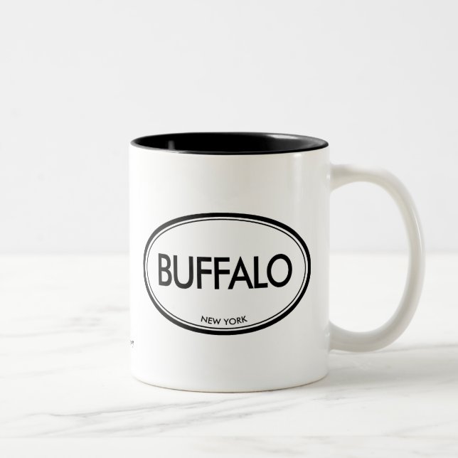 Büffel, New York Zweifarbige Tasse (Rechts)