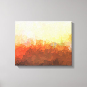 BÜFFEL, NEW YORKSKYLINE in der Wolken-Leinwand Leinwanddruck