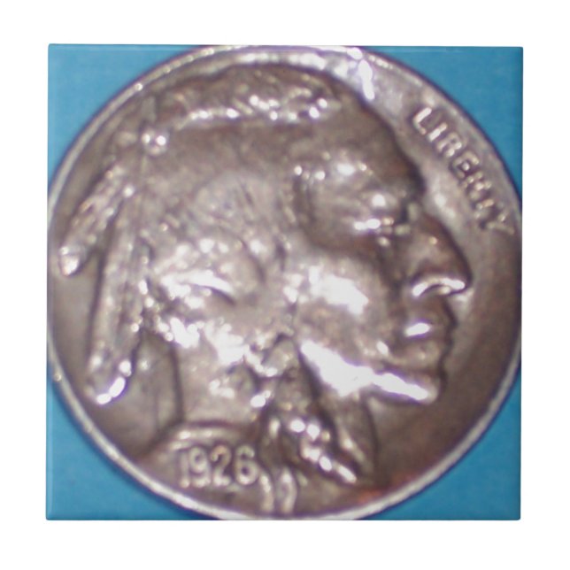 Büffel-Nickel Fliese (Vorderseite)