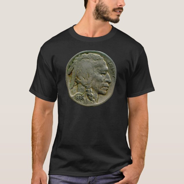 "Büffel" Nickel mit 1936 US geht T - Shirt voran (Vorderseite)