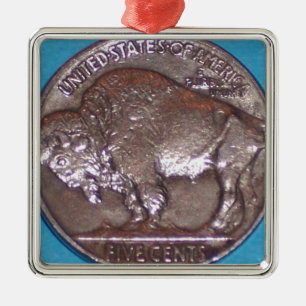 Büffel-Nickel Ornament Aus Metall