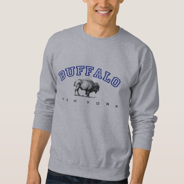Büffel, NY - Bison Sweatshirt (Vorderseite)