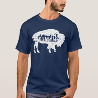 Büffel Ny Skyline beunruhigt T-Shirt