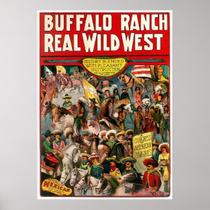 Büffel-Ranch - Druck Poster