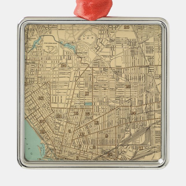 Büffel Silbernes Ornament (Vorne)