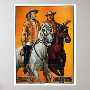 Büffel und Pawnee Bill - Druck Poster