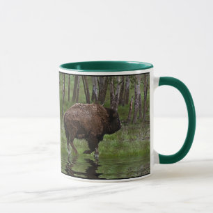 Büffel und Wald, Bison-Liebhaber Design Tasse