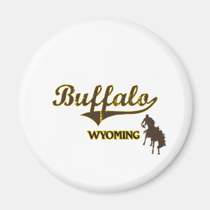 Büffel-Wyoming-Stadt-Klassiker Magnet