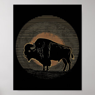 Büffelbüffel - Retro 70er 80er Grafik Vintage Männ Poster