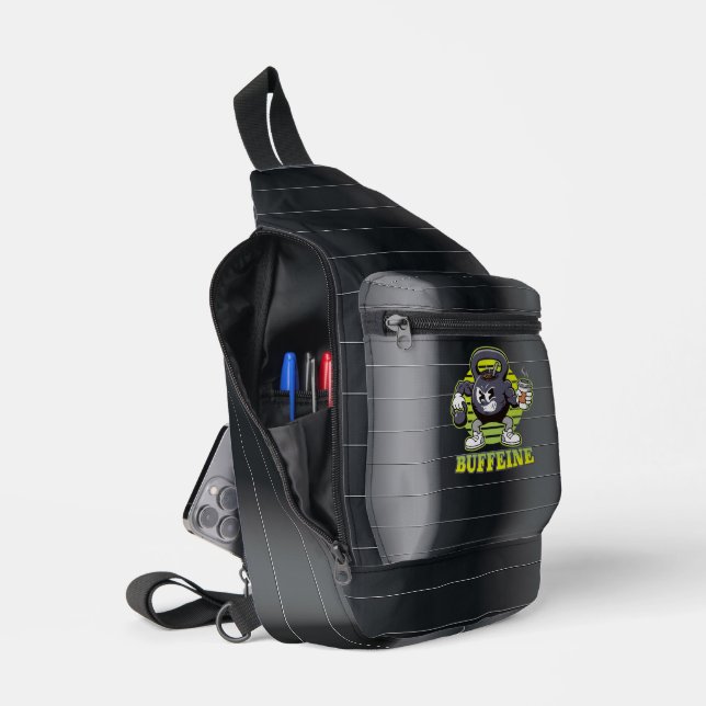 Buffeline Gym Kettlebell Character Duffel Bag Crossbody Bag (Offen)