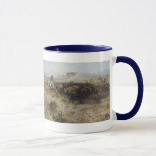 Büffeljagd Nr. 26 von CM Russell, Vintage-Indianer Tasse