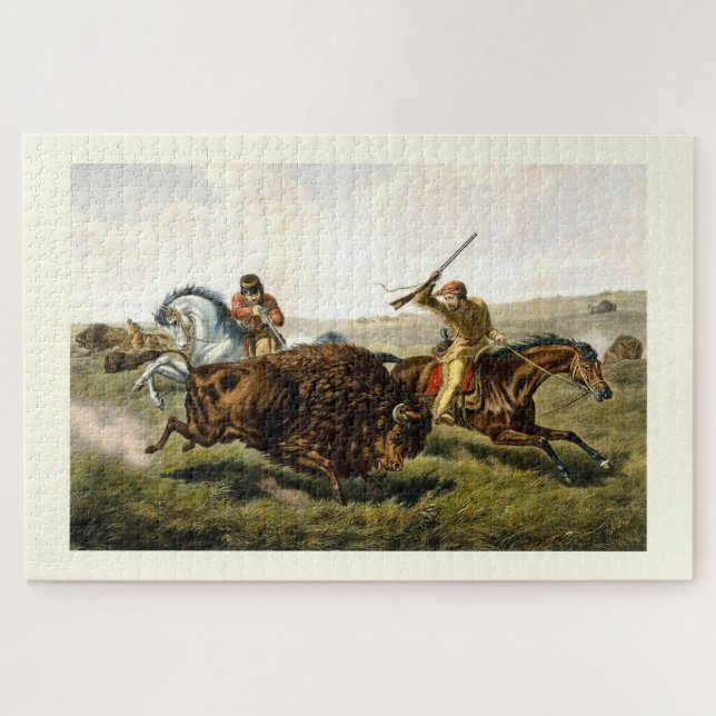 Büffeljagd Puzzle (Horizontal)