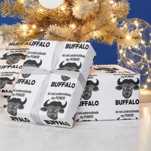Büffelkopf Bison Tier Büffel Geschenkpapier