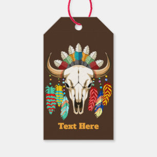 Büffelschädel-Emblem der amerikanischen Ureinwohne Geschenkanhänger