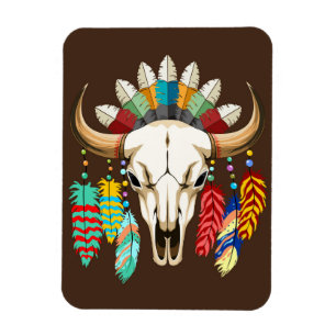 Büffelschädel-Emblem der amerikanischen Ureinwohne Magnet