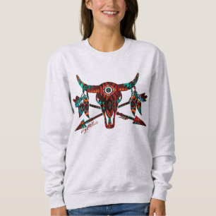 Büffelschädel und Pfeile Sweatshirt