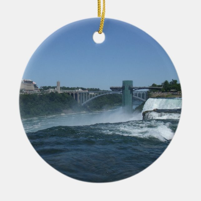 Büffelseite von Niagara Falls Keramikornament (Vorne)