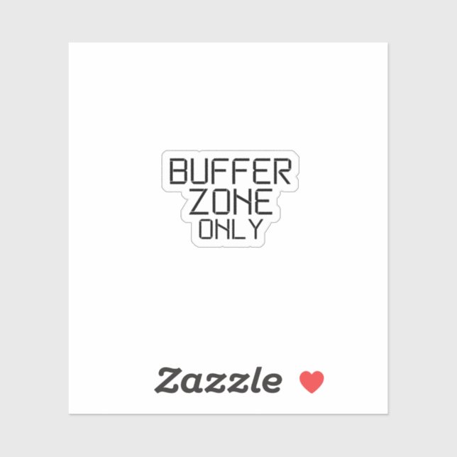 Buffer Zone Nur Minimalistische Technische Laptop- Aufkleber (Blatt)