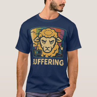Buffering Sheep Glitch Art T - Shirt